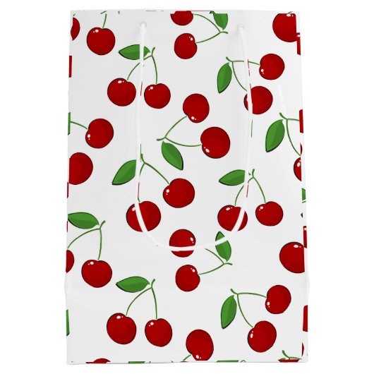 Cherries Design Gift Bag Medium Cadeauzakje (Achterkant)