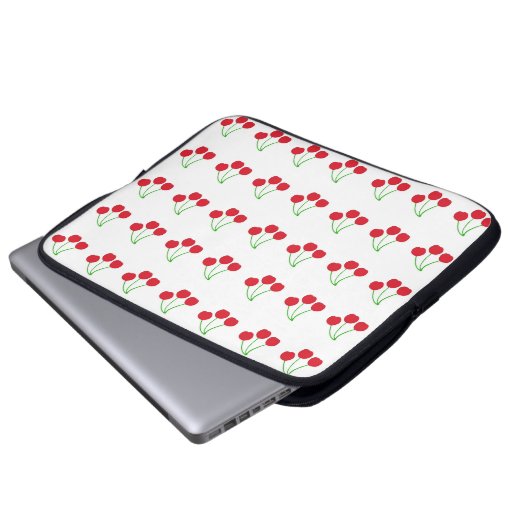 Cherries Electronics Bag Laptop Sleeve (Voorkant onderkant)