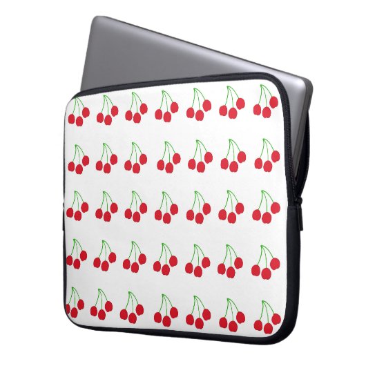 Cherries Electronics Bag Laptop Sleeve (Voorkant Links)