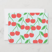 Cherries en Leaves Pattern Persoonlijke briefkaart (Achterkant)