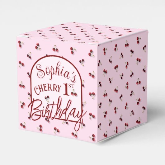 Cherries Favor Box Bedankdoosjes (Voorkant Zijde)