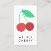 Cherries Fun Fruit Nutritionist Chef Social Icons Visitekaartje (Voorkant)