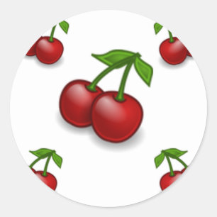 Cherries Galore Design Ronde Sticker