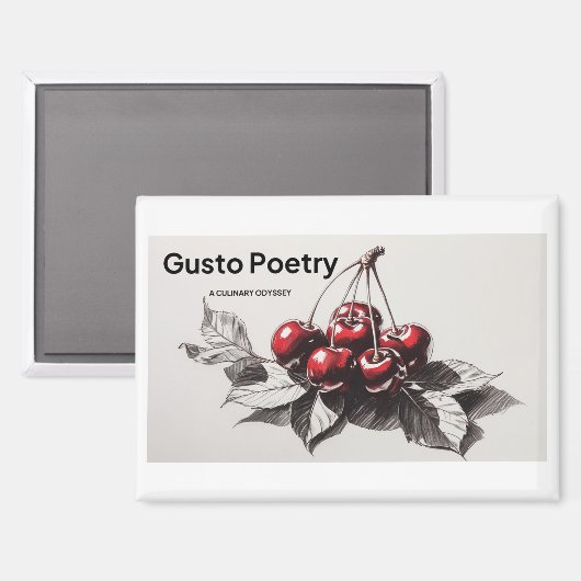 Cherries Gusto Poetry Magneet (Voorkant / Achterkant)