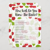 Cherries hoe goed ken je het spel? kaart (Voorkant / Achterkant)