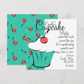 Cherries Jubilation Cupcake Kaart (Voorkant / Achterkant)