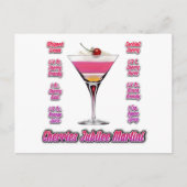 Cherries Jubilee Martini Cocktail Recipe Art Briefkaart (Voorkant)