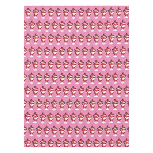 Cherries Jubilee Sundae Ice Cream Social Tafelkleed (Voorkant)