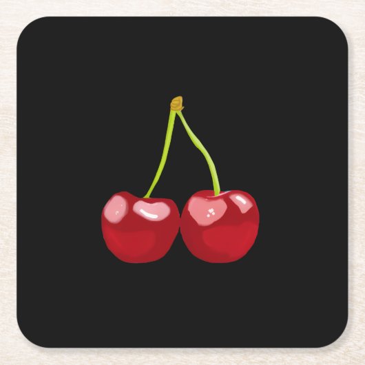 cherries kartonnen onderzetters (Voorkant)
