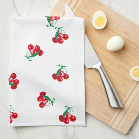  Cherries Kitchen Towel Theedoek (Quarter Fold)