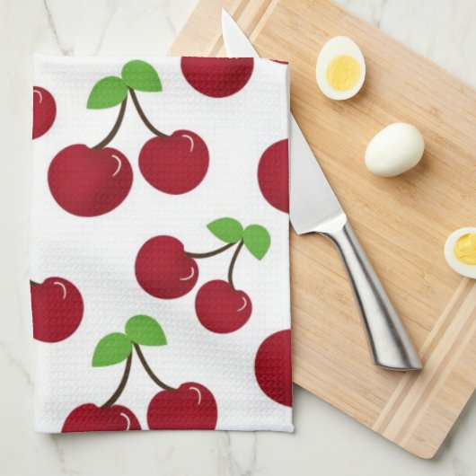 Cherries Microfiber Kitchen Towel Theedoek (Quarter Fold)