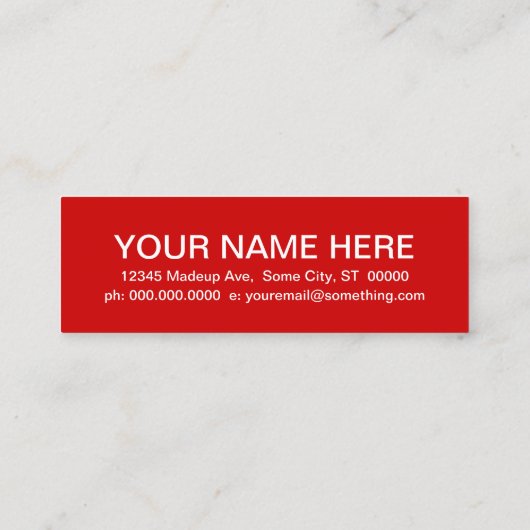 CHERRIES (mod-vierkanten) Mini Visitekaartje (Achterkant)