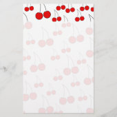 Cherries Pattern. Briefpapier (Voorkant)