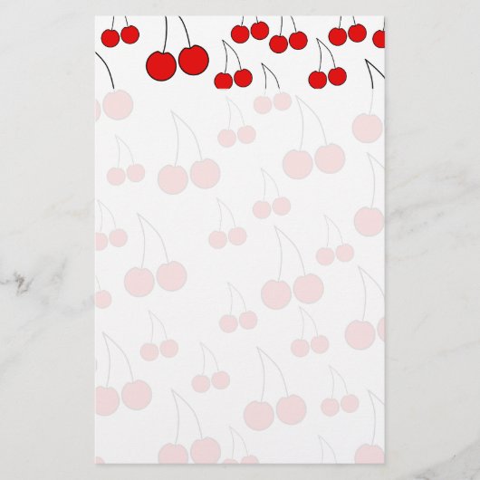 Cherries Pattern. Briefpapier (Voorkant)