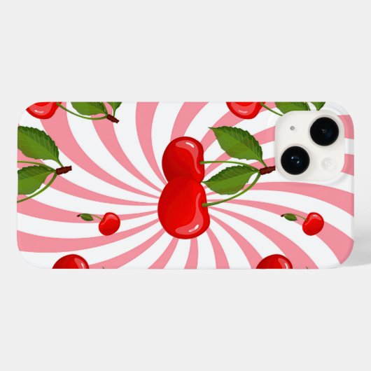 Cherries Pattern Case-Mate iPhone Case (Achterkant (horizontaal))