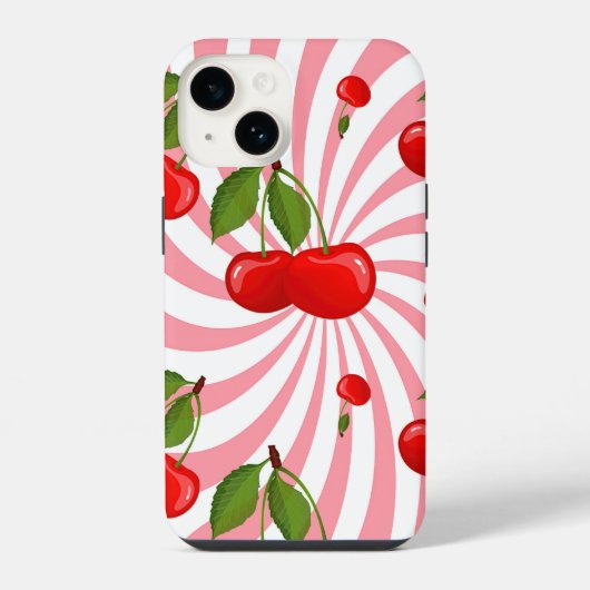 Cherries Pattern iPhone Hoesje (Achterkant)