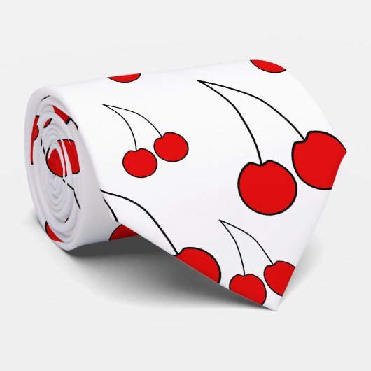Cherries Pattern. Stropdas (Opgerold)