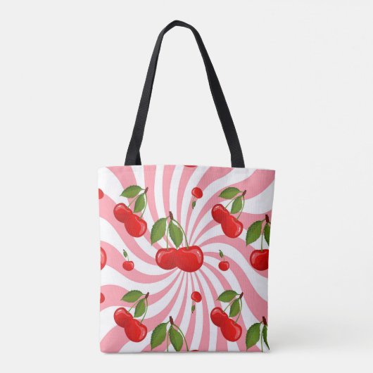Cherries Pattern Tote Bag (Achterkant)