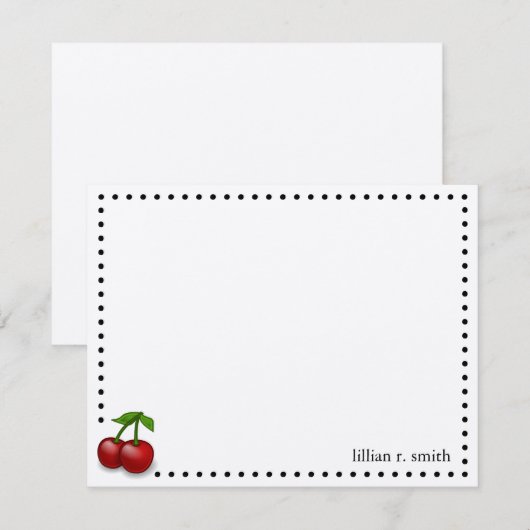 Cherries Persoonlijke briefkaart (Voorkant / Achterkant)