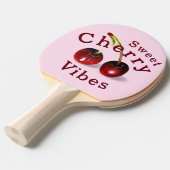 Cherries Ping Pong Paddle Tafeltennisbatje (Voorkant Gekanteld)