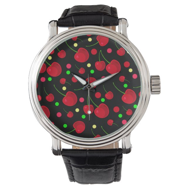 CHERRIES PLUS HORLOGE (Voorkant)