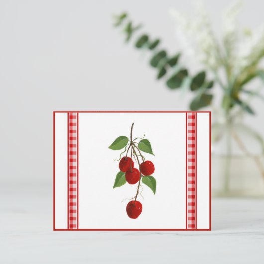 Cherries Recipe Card Briefkaart (Staand voorkant)