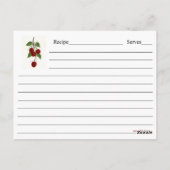 Cherries Recipe Card Briefkaart (Achterkant)