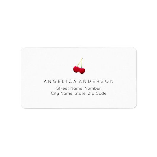 Cherries Return Address Label (Voorkant)