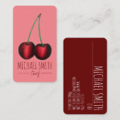 Cherries Ripe Red Cherry Fruit Chef Homemade Jam Visitekaartje (Voorkant / Achterkant)