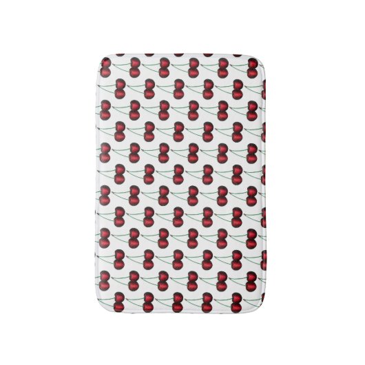 Cherries Ripe Red Cherry Summer Fruit Print Badmat (Voorkant Verticaal)