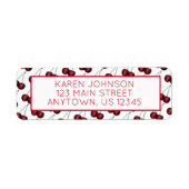 Cherries Ripe Red Cherry Summer Fruit Print Etiket (Voorkant)