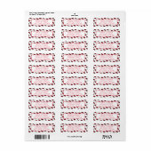 Cherries Ripe Red Cherry Summer Fruit Print Etiket (Full Sheet)