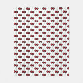 Cherries Ripe Red Cherry Summer Fruit Print Fleece Deken (Voorkant)