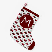 Cherries Ripe Red Cherry Summer Fruit Print Kleine Kerstsok (Voorkant (Hangend))