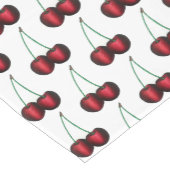 Cherries Ripe Red Cherry Summer Fruit Print Korte Tafelloper (Hoek)