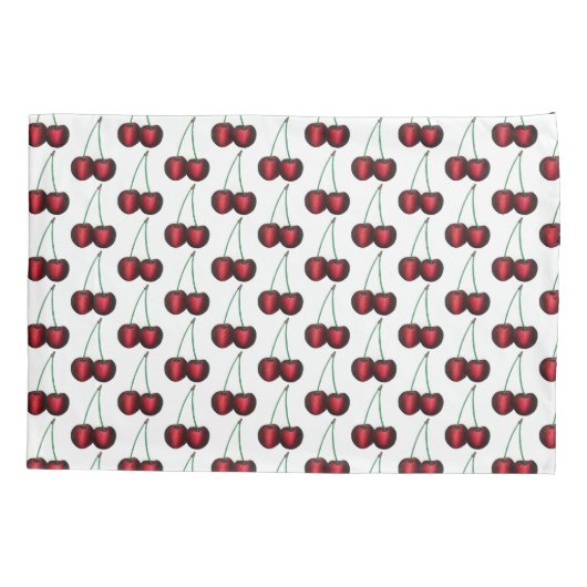 Cherries Ripe Red Cherry Summer Fruit Print Kussensloop (Achterkant)
