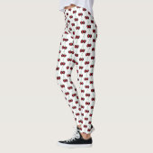 Cherries Ripe Red Cherry Summer Fruit Print Leggings (Links)