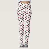 Cherries Ripe Red Cherry Summer Fruit Print Leggings (Voorkant)