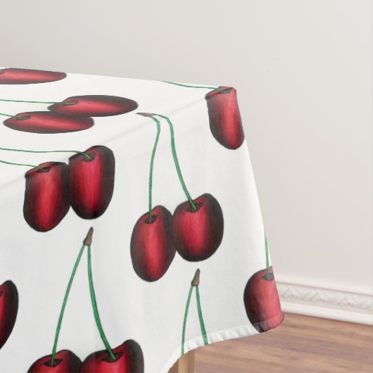 Cherries Ripe Red Cherry Summer Fruit Print Tafelkleed (Voorbeeld)