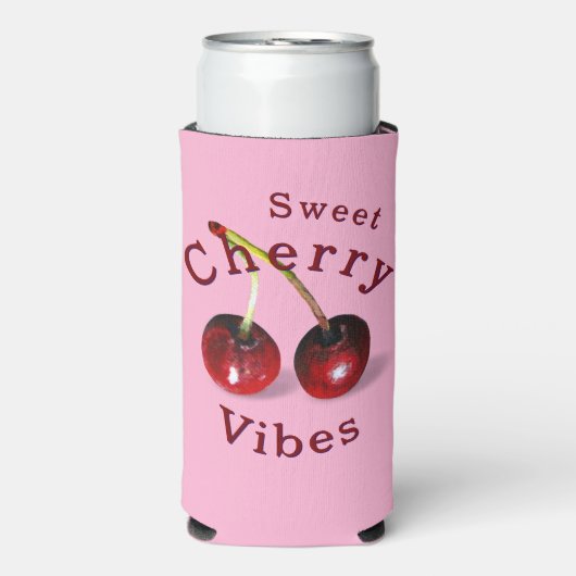 Cherries Slim Koelbox Seltzer Blikjeskoeler (Seltzer Voorkant)