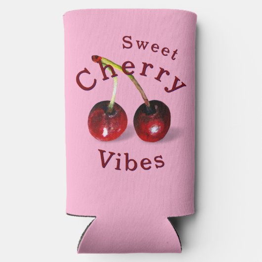 Cherries Slim Koelbox Seltzer Blikjeskoeler (Achterkant)