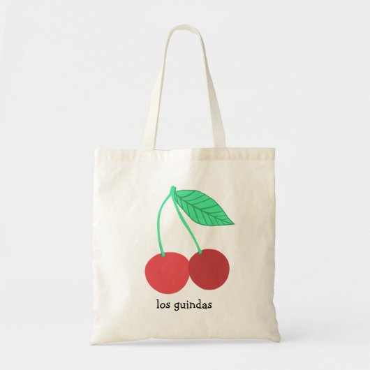 Cherries Spanish Flash Kaarten Fruity Fun Guindas Tote Bag (Voorkant)