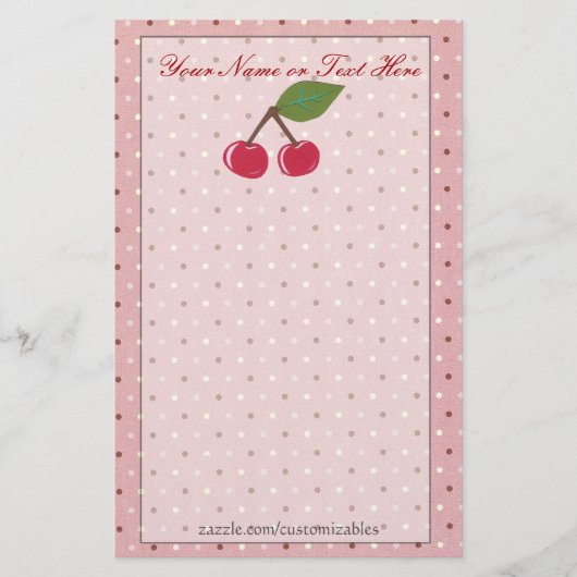 Cherries Stationery Briefpapier (Voorkant)
