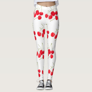 Cherries Summer Sresh Sweet Natural Leggings