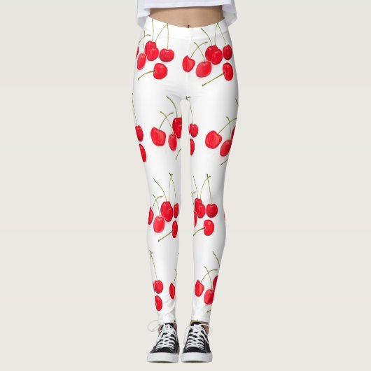 Cherries Summer Sresh Sweet Natural Leggings (Voorkant)