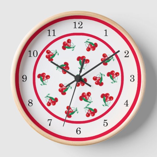 Cherries Wall Clock (Voorkant)