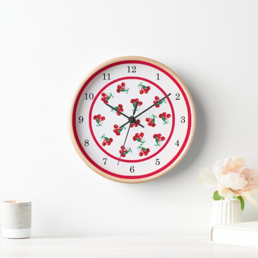 Cherries Wall Clock (Huis)