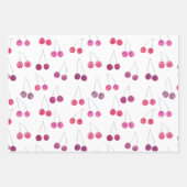 Cherries Waterverf Pattern Inpakpapier Vel (Voorkant 2)
