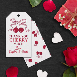 Cherries With Bow Thank You Cherry Much Wedding Cadeaulabel