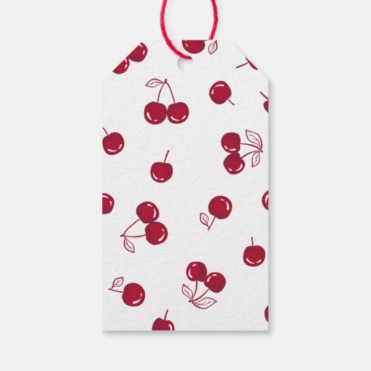 Cherries With Bow Thank You Cherry Much Wedding Cadeaulabel (Achterkant)